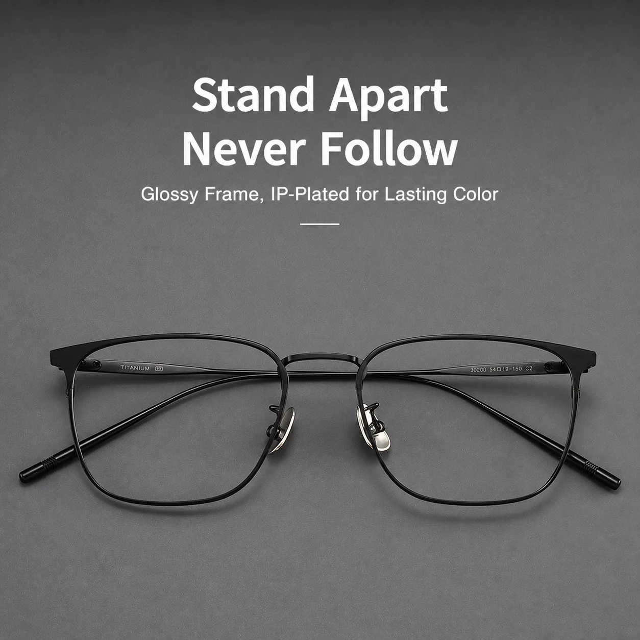 Prescription Compatible Eyewear Business Casual Unisex Eyewear Titanium Glasses Frame Square Pure Titanium Eyeglass Frames