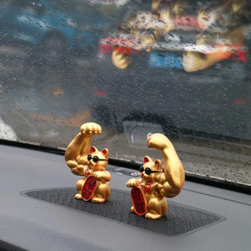 تمثال ذراع عملاق على شكل قطة محظوظة لتزيين الهدايا، زينة فنغ شوي، الحظ الصحيح