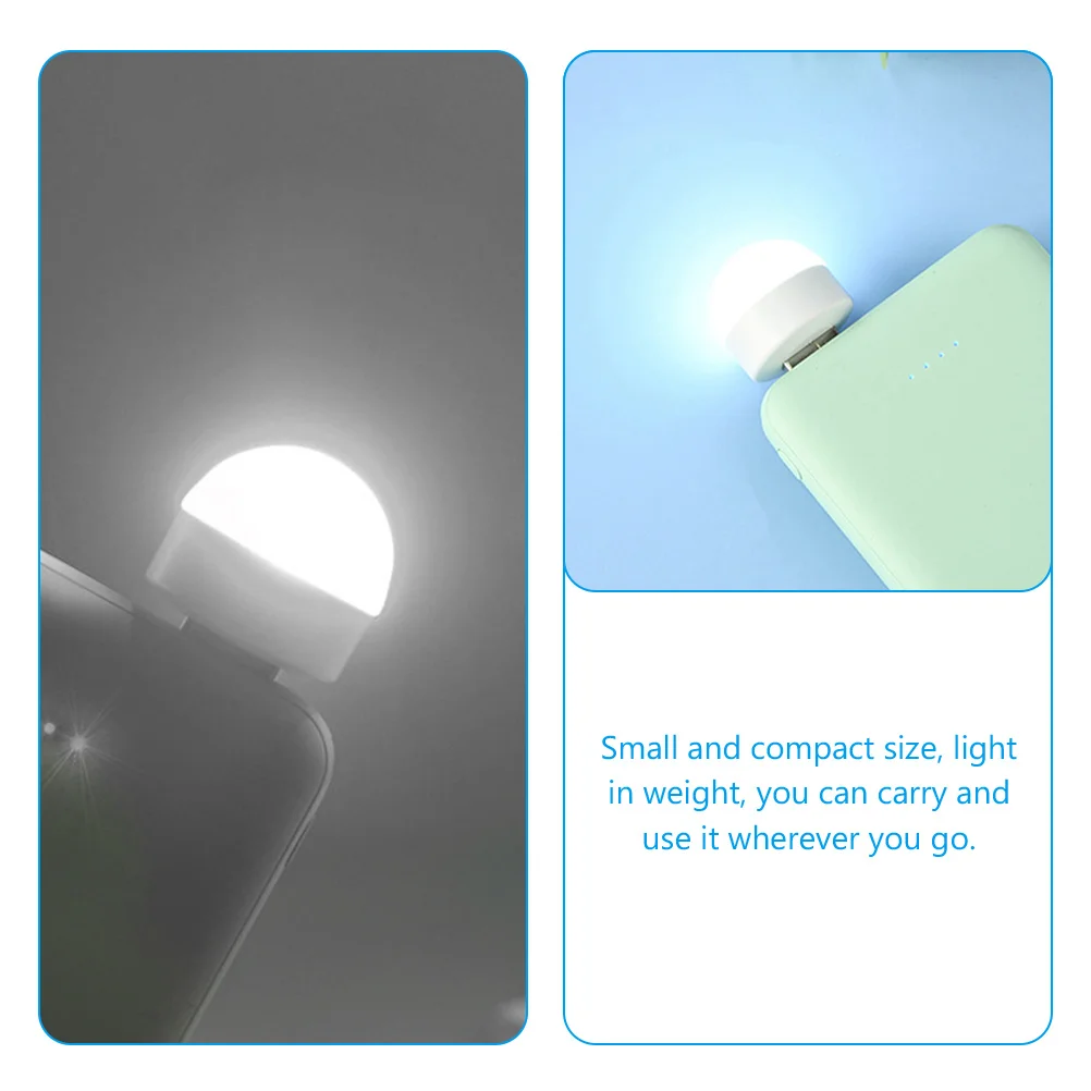 

10 Pcs USB Night Light LED Bulb Portable for Bedroom Plug in Bulbs Headlights