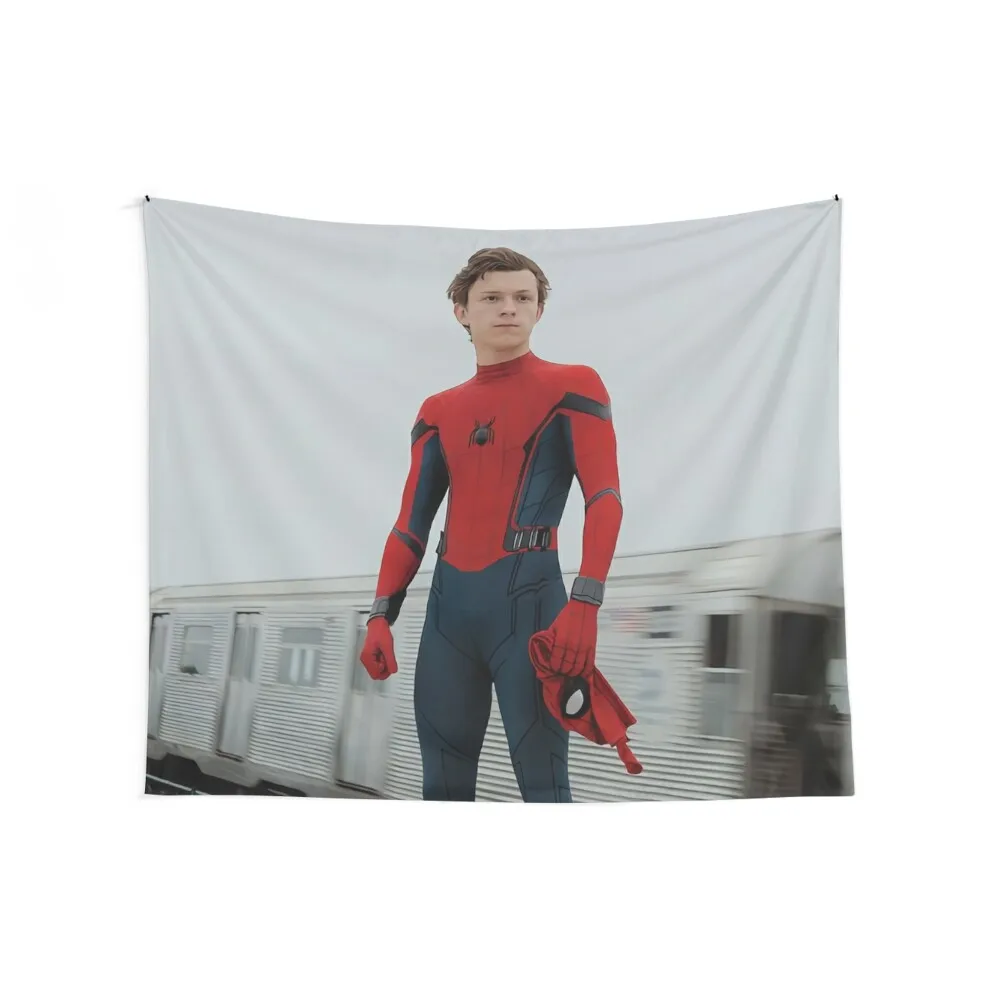 spidey tom holland aesthetic Tapestry Room Decorations Aesthetic Wall Carpet Tapestry