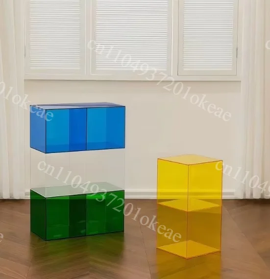 Acrylic shelf floor-to-ceiling storage living room multi-layer two-layer storage cabinet small entrance desktop display rack box