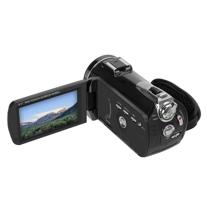 Live Streaming Camcorder 4K 12X Optical Zoom Vlog Camera Digital for YouTube Facebook Videos Recording Ordro 2024 New Release