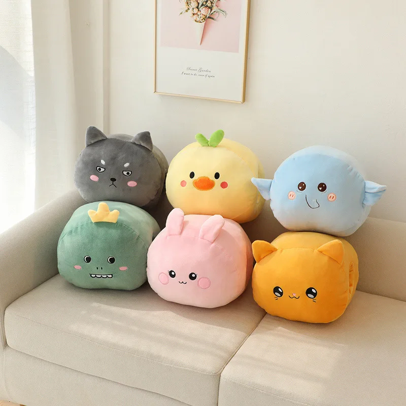 

Мягкая игрушка-подушка-грелка для рук в виде мультяшного персонажа, подушка-грелка для рук, кукла-грелка для рук, подушка для офисного сна, согревающие изделия для обнимания