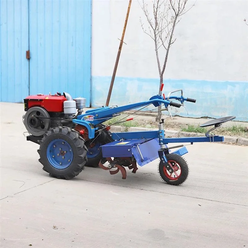 Multipurpose Walking Tractor Rotary Machine Tiller Power Generation Diesel Engine For Sale 15 Horse Riding Electric Motor