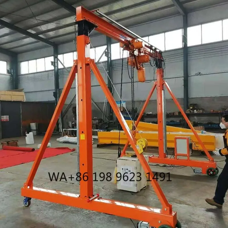 

1T 3T 5T 8T 10T Mini Single Girder Gantry Crane Adjustable Height Portable Mobile Industrial Workshop Construction Lifting