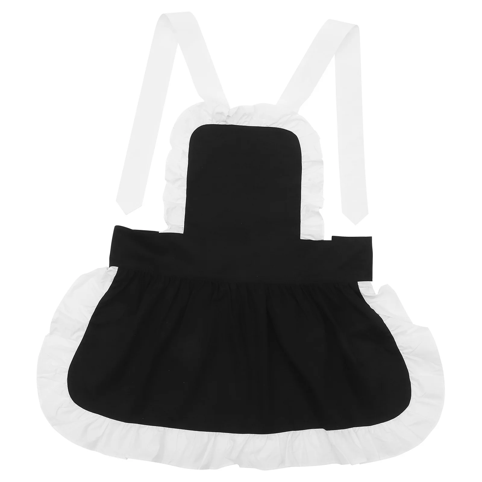 

Cotton Apron Ruffle Design Women Chef Cooking Apron Reusable Breathable Comfortable for Home Catering Bbq Grilling