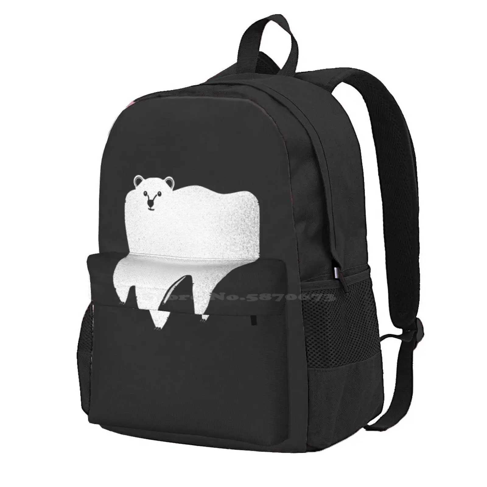 Molar Bear Hot Sale Schoolbag Backpack Fashion Bags Molar Tooth Funny Dentist Cute Polar Bear Pun Animal Teeth