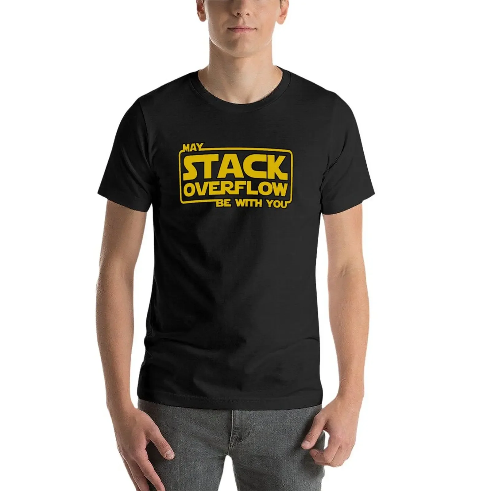 T-shirt Stack Overflow avec vous pour hommes, imprimé animal, vêtements unis pour garçons