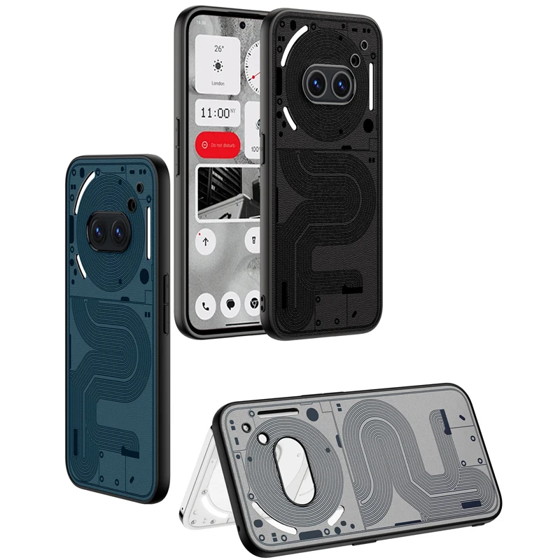 

funda For Nothing Phone 2A Case GKK Skin-feeling Plain PU Leather Lens Protection Phone Cover