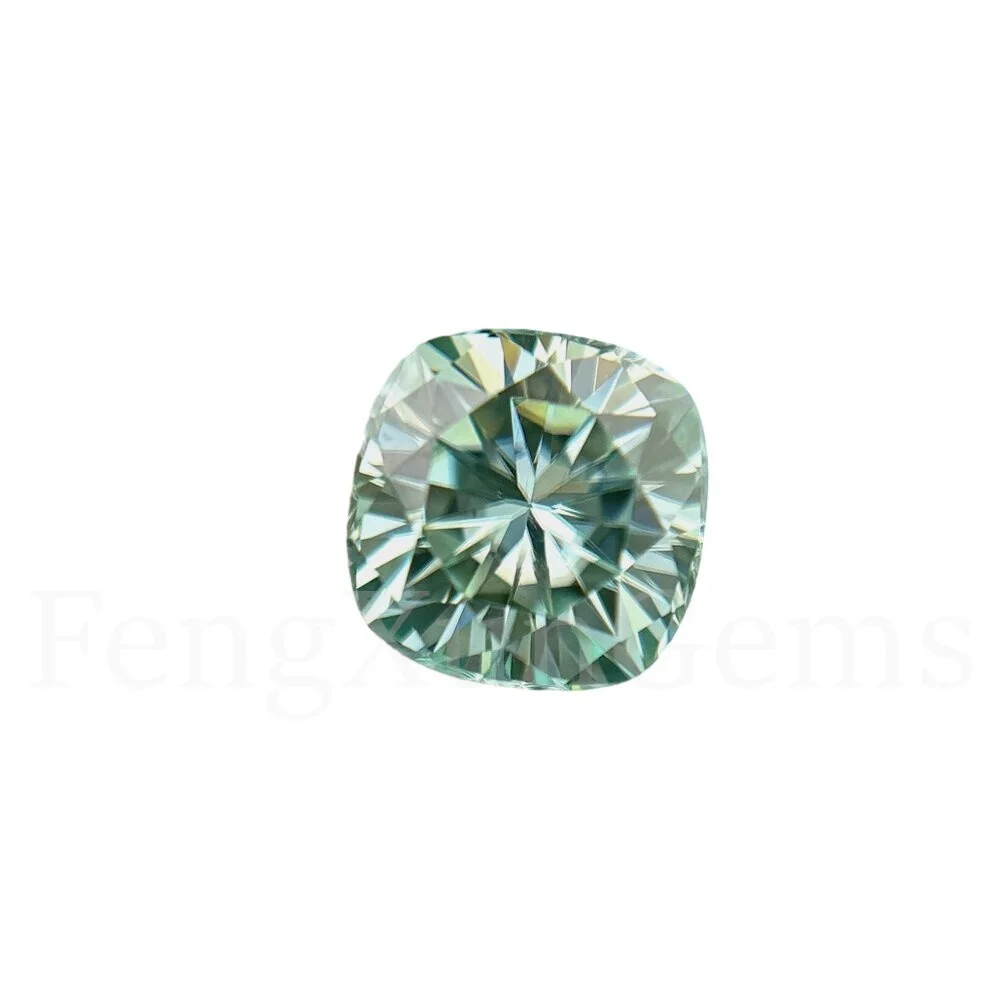 

Cushion Cut 100% Real Moissanites Stone L-Green Color VVS1 Loose Diamonds Stone Wholesale For Ring Necklace Jewelry Make