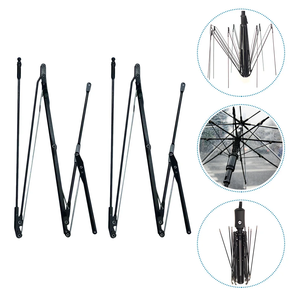 

2 Sets Umbrella Accessories Repair Ribs Folding Repairing Crochet Hook Pretty Parts