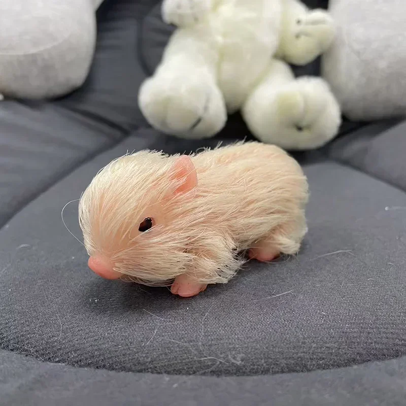 3 بوصة محاكاة جديدة لينة سيليكون خنزير دمية لعبة الجسم شعر خنزير دمية أطفال لعبة هدية عيد الميلاد