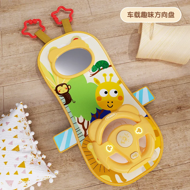 Stuurwiel voor kinderen Leuke achterbank Simulatie Rijden met muzikaal geluid Simulatie Stuurwiel Vroeg leren Zintuiglijk spel Speelgoed