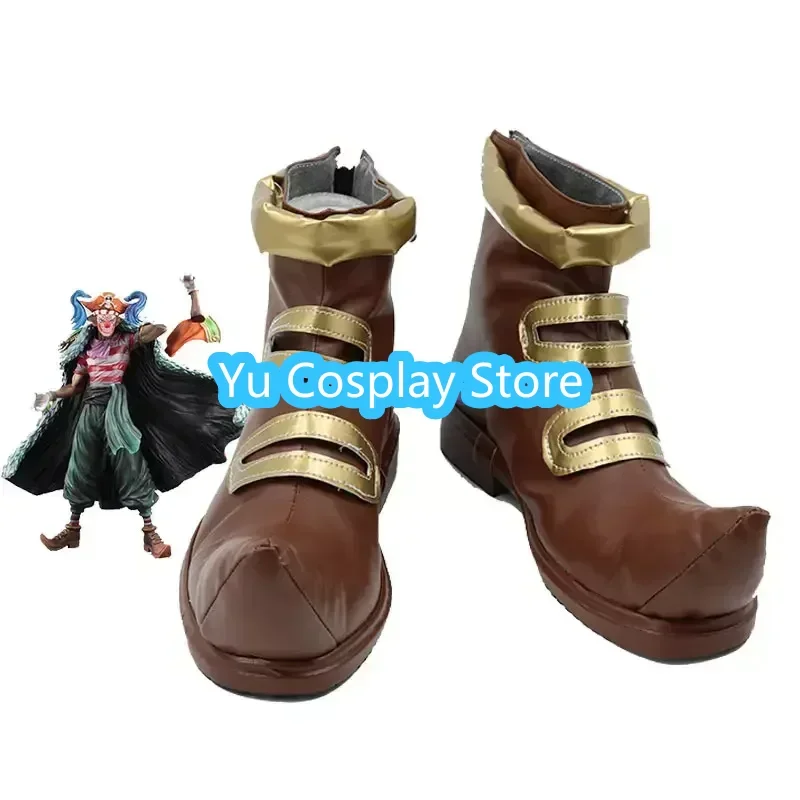 Buggy Cosplay Shoes Halloween Carnival Boots Cosplay Prop PU Leather Shoes Custom Made