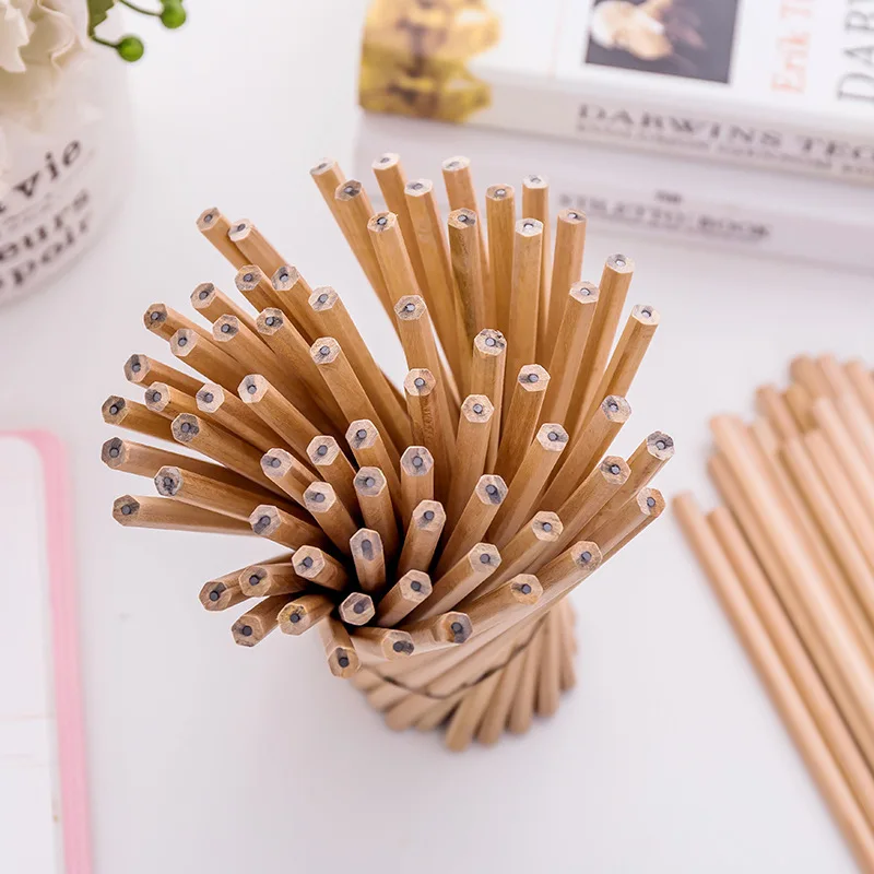 10 Pcs Natural Wood HB Pencils for Pupil Student Writing Art Class Drawing Stationery And Sketching Pencils