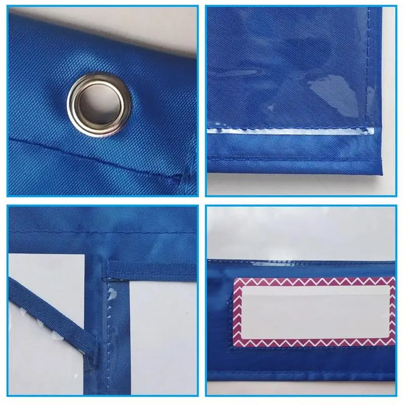 Wiszące Organizer na dokumenty do torba do przechowywania wykresów w klasie z organizerem papier do etykiet z 6 przezroczystymi kieszeniami na domowe biuro