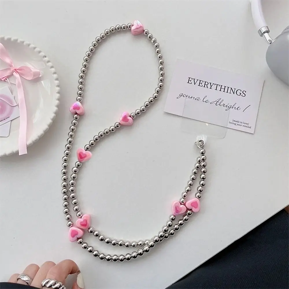 

Ремешок для Телефона Y2K с перекрестным шнурком, градиентный ремешок для любящего сердца, цепочка для телефона с защитой от потери, браслет-цепочка для iPhone/Samsung