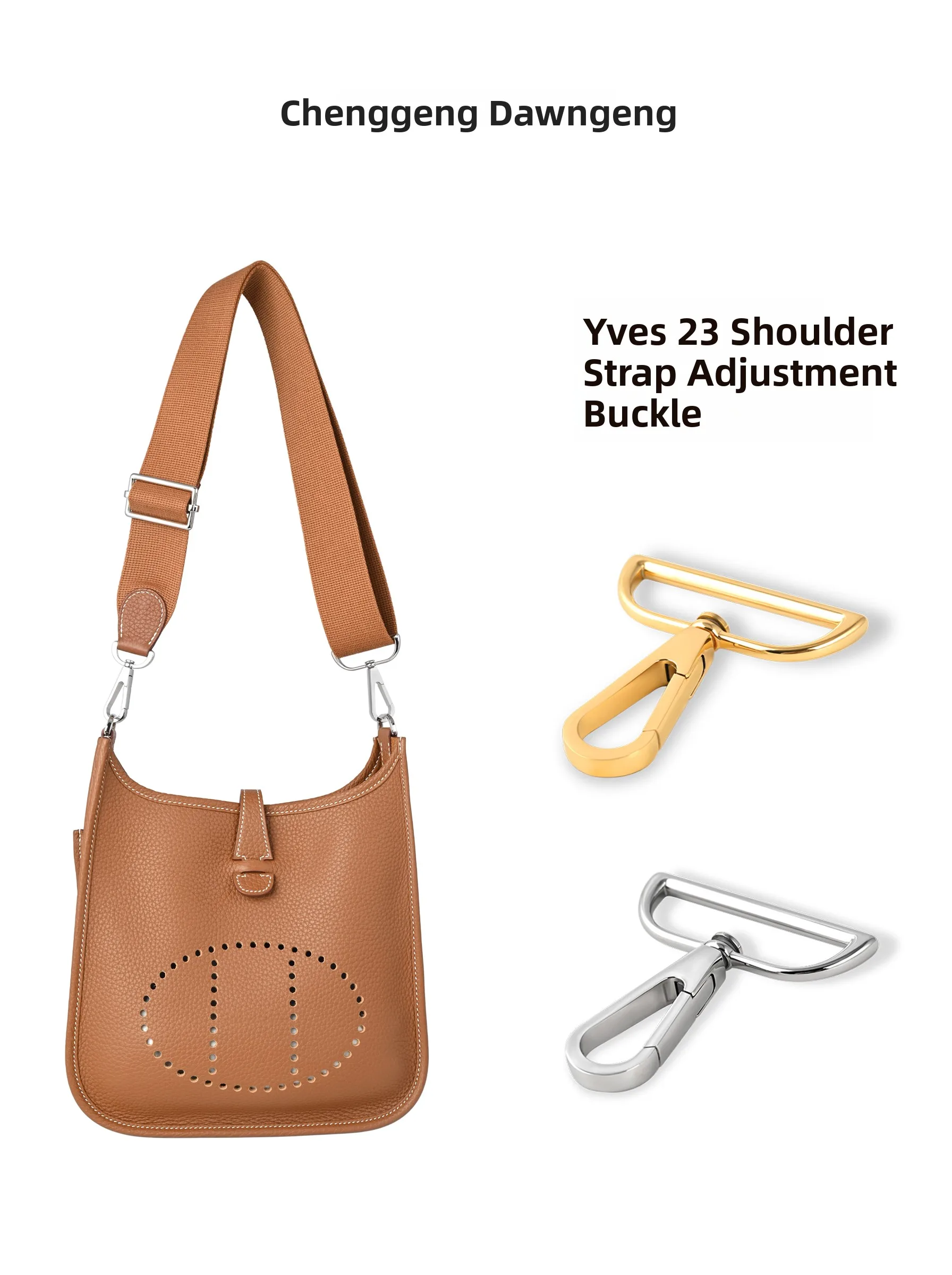 Adjustable Hook Buckle Titanium Steel Bag Strap Shortening Original Shoulder Strap Metal Clasp for Evelyn 23 29 Bags