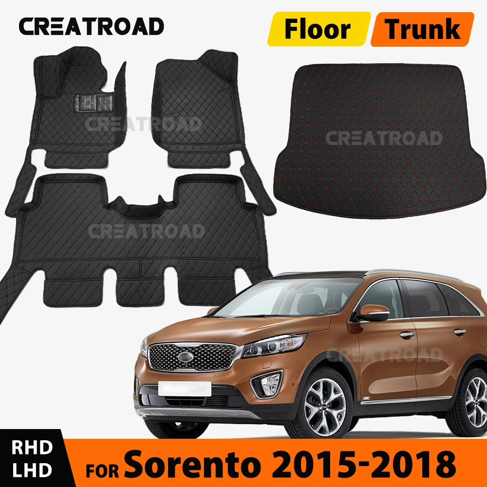 

Автомобильные коврики для Kia Sorento (пять мест) 2015-2018 2016 2017, Customauto, подушечки для ног, автомобильный ковер, аксессуары для интерьера
