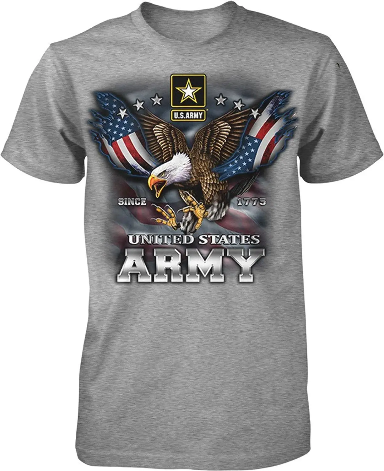 US Army Since 1775 Eagle USA American Flag Wings Men\'s T-Shirt wholesale cheap graphic t shirts 2024 streetwear t-shirts