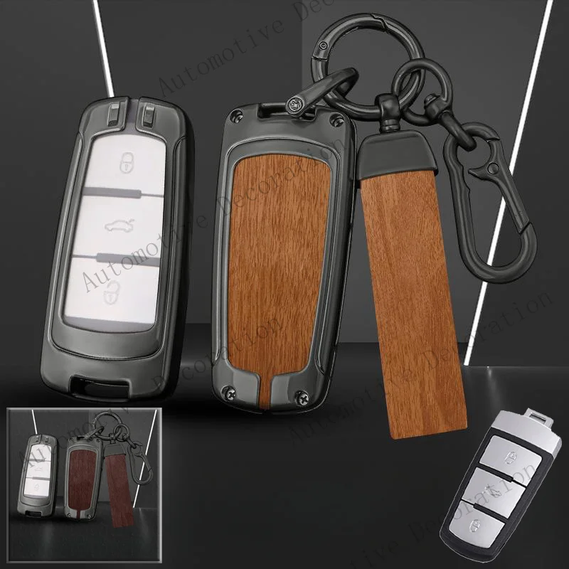 Z+ Zinc Alloy TPU Leather Car Remote Key Fob Case Cover For Volkswagen VW Passat CC