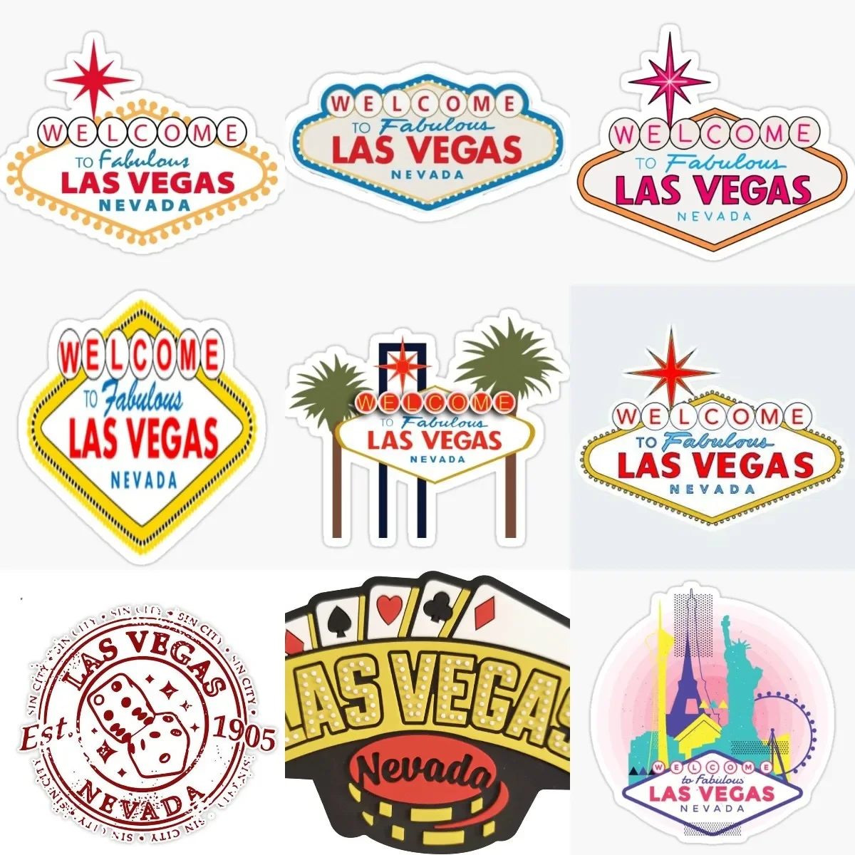 

Creative Las Vegas Emblem PVC Accessories Sticker for Decorate Wall Car Truck Van Bumper Off-road Motorcycle Helmet Decal