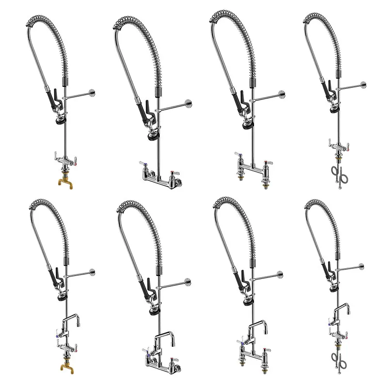 Pre Rinse Sprayer Commercial Kitchen Faucet Industrial Pre Rinse Spring Faucets with Pull Down Sprayer Kitchen multi-function de