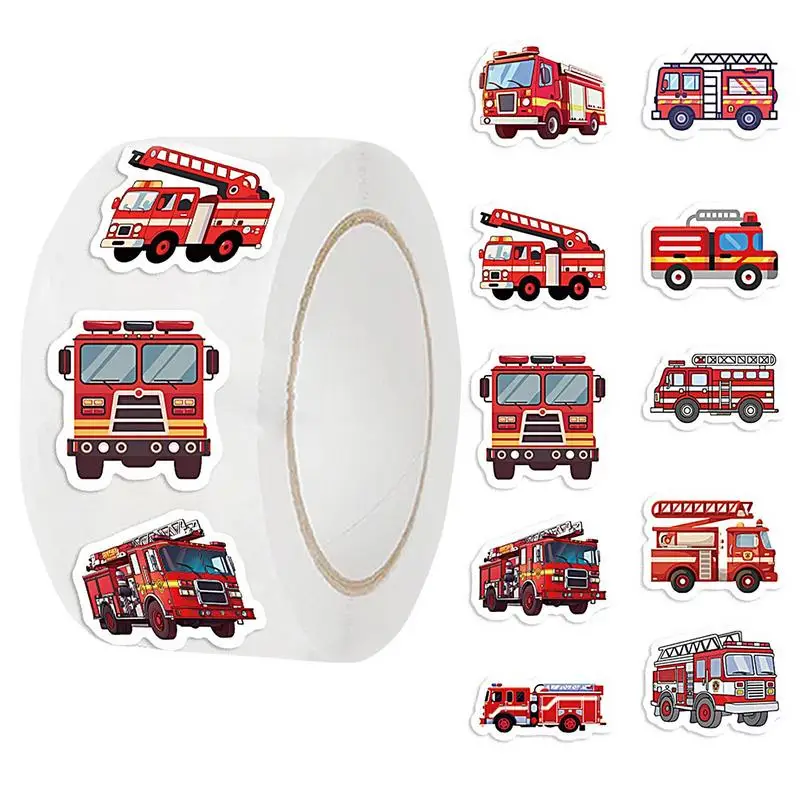 

Наклейки пожарного, водонепроницаемые 500X самоклеящиеся наклейки на автомобиль для детей, детские украшения для дня рождения, сумки для подарков
