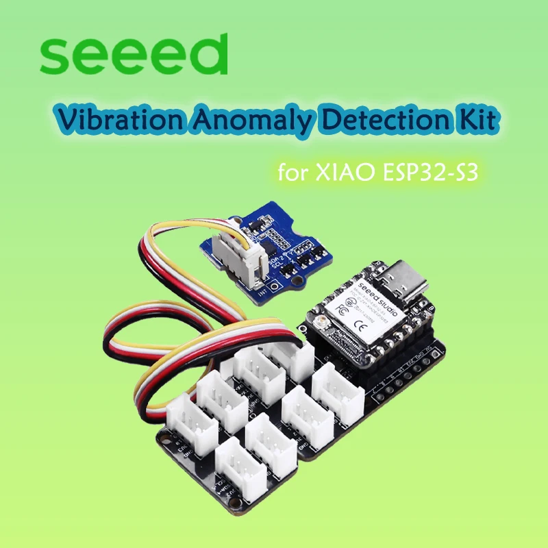

Комплект обнаружения аромали Seeed Vibration для XIAO ESP32-S3, монитор/iDentify, ненормальные вибрационные узоры в режиме реального времени