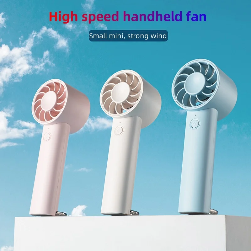 

Portable Mini Fan, Handheld Fan with LED Display & Flashlight, 3 Speeds 2000mAh USB Rechargeable Battery Fan