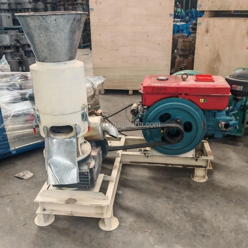 Wood Pellets Making Machine Sawdust Wood Pellet Machine diesel Engine Wood Pellet cat  Making Machine