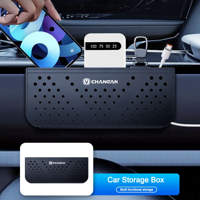 Imagen 5: Nueva Caja Organizadora de Asiento de Coche de Cuero de Alta Gama para Changan UNIT UNIK CS35PLUS CS55 PLUS CS75 PLUS Oshan X7 X5