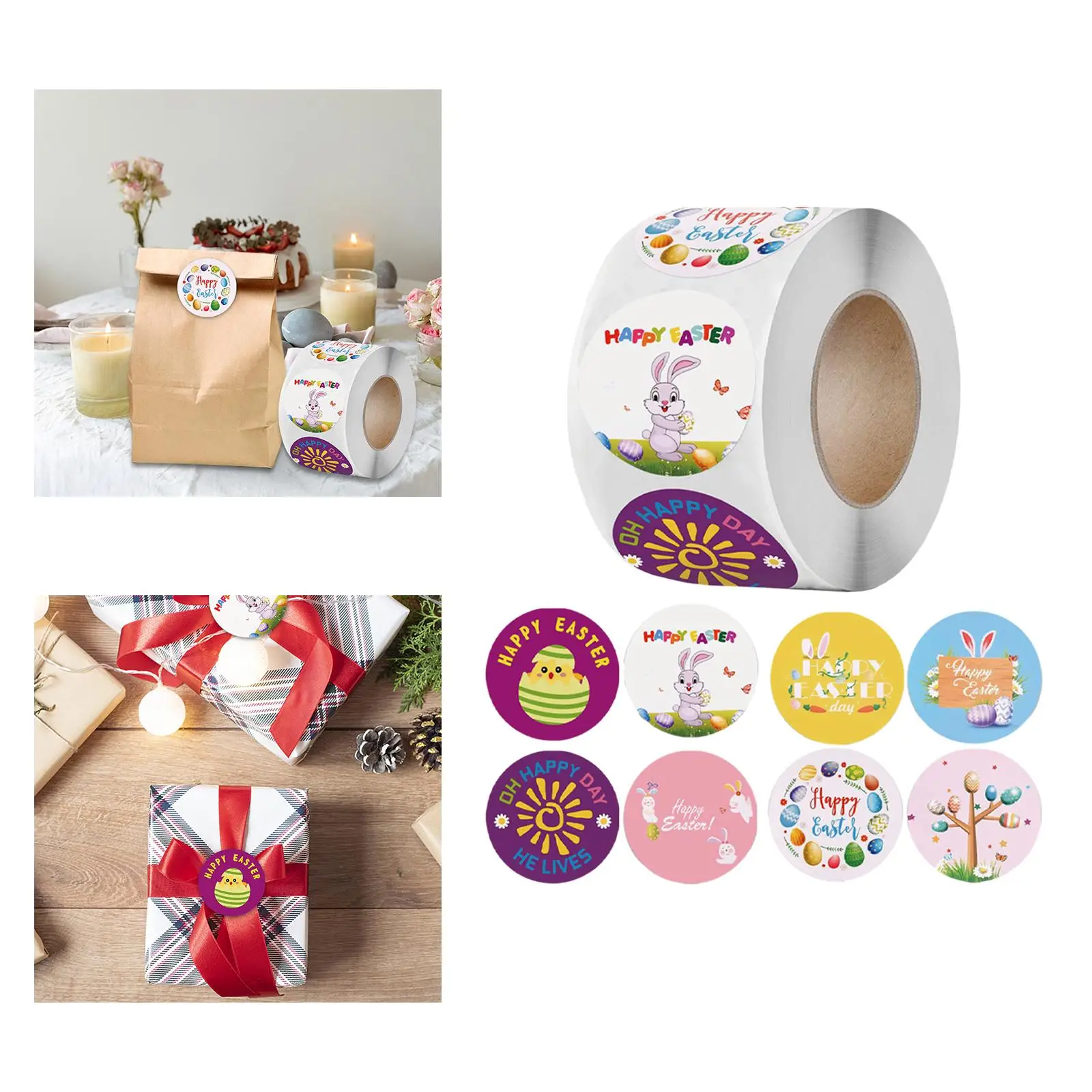 Пасхальные наклейки на конверты, 3,8 см, шт.