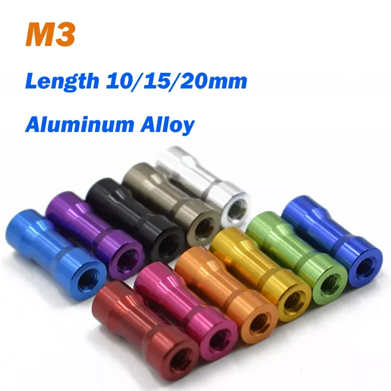 5Pcs Standoffs Stud M3 Length 10mm 15mm 20mm Aluminum Alloy Round Standoff Spacer For FPV Drone Spare Parts YA