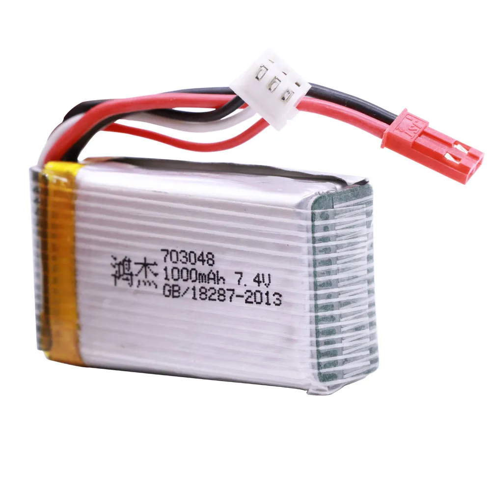 7.4V 1000mah 25C Lipo Battery and 7.4v Charger For MJXRC X600 U829A U829X F46 X601H JXD391 FT007 2s Lipo Battery 703048 parts