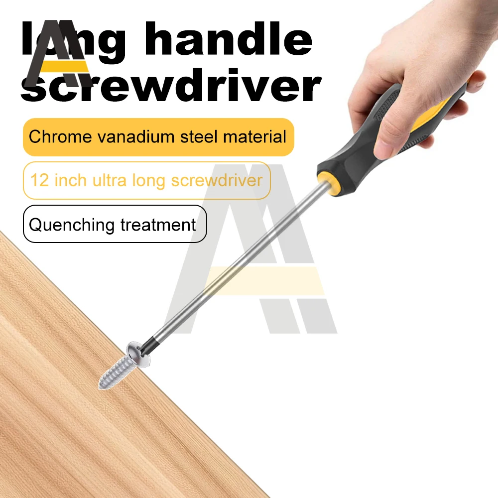 Cacciavite esteso Cacciavite a croce a taglio lungo con utensile manuale per riparazione cacciavite magnetico in gomma