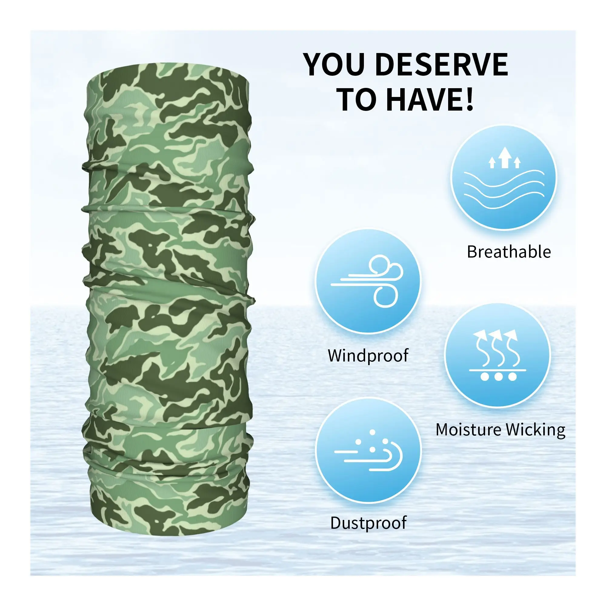 مخصص العسكرية الغابات كامو باندانا الرقبة الجراب لصيد التزلج النساء الرجال التفاف وشاح بالاكلافا أكثر دفئا