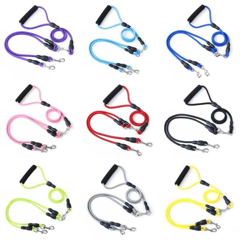 Pet Dog Lead Leash Nylon Basic Puppy Leashes Solid Soft Cat Collar with Leash Outdoor Walking Rope Chihuahua Pet Dog Accessories