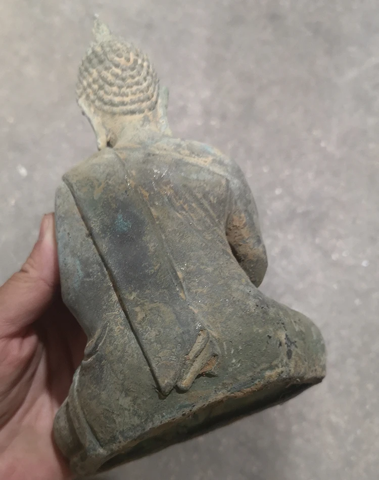 Archaize Bronze Ware Unearthed Bronze Imitation Buddha Home Holding Treasure Copper