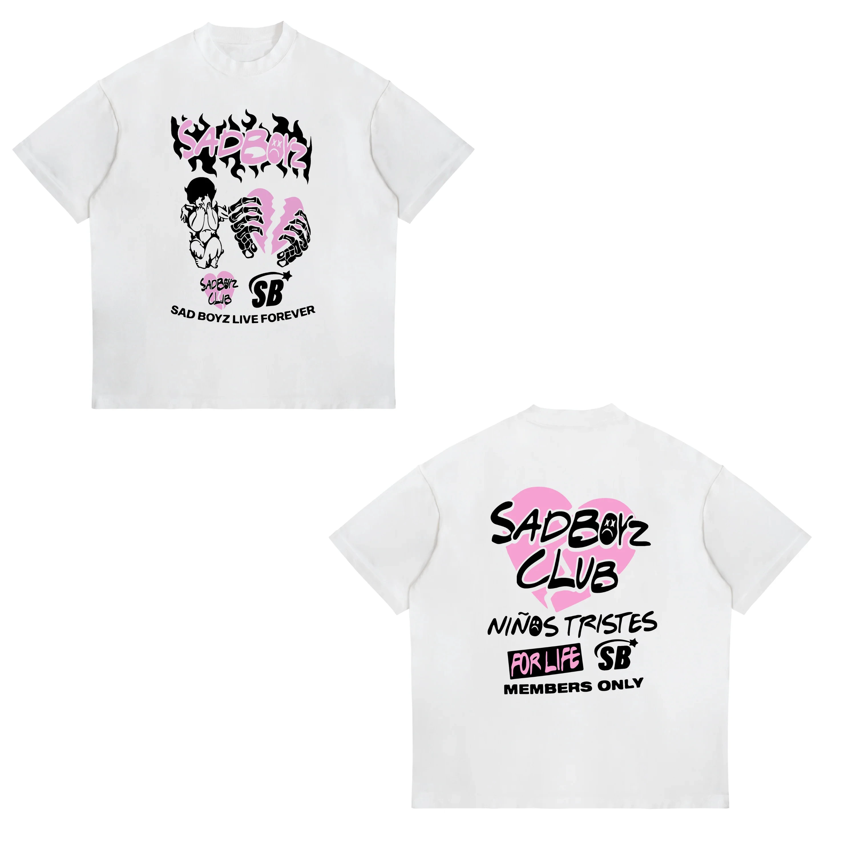 Junior H Merch Sad Boyz T Shirts Natanael Cano Men_Women Clothing Classic Tshirt Unisex Streetwear Cotton Tops Graphic T-Shirts