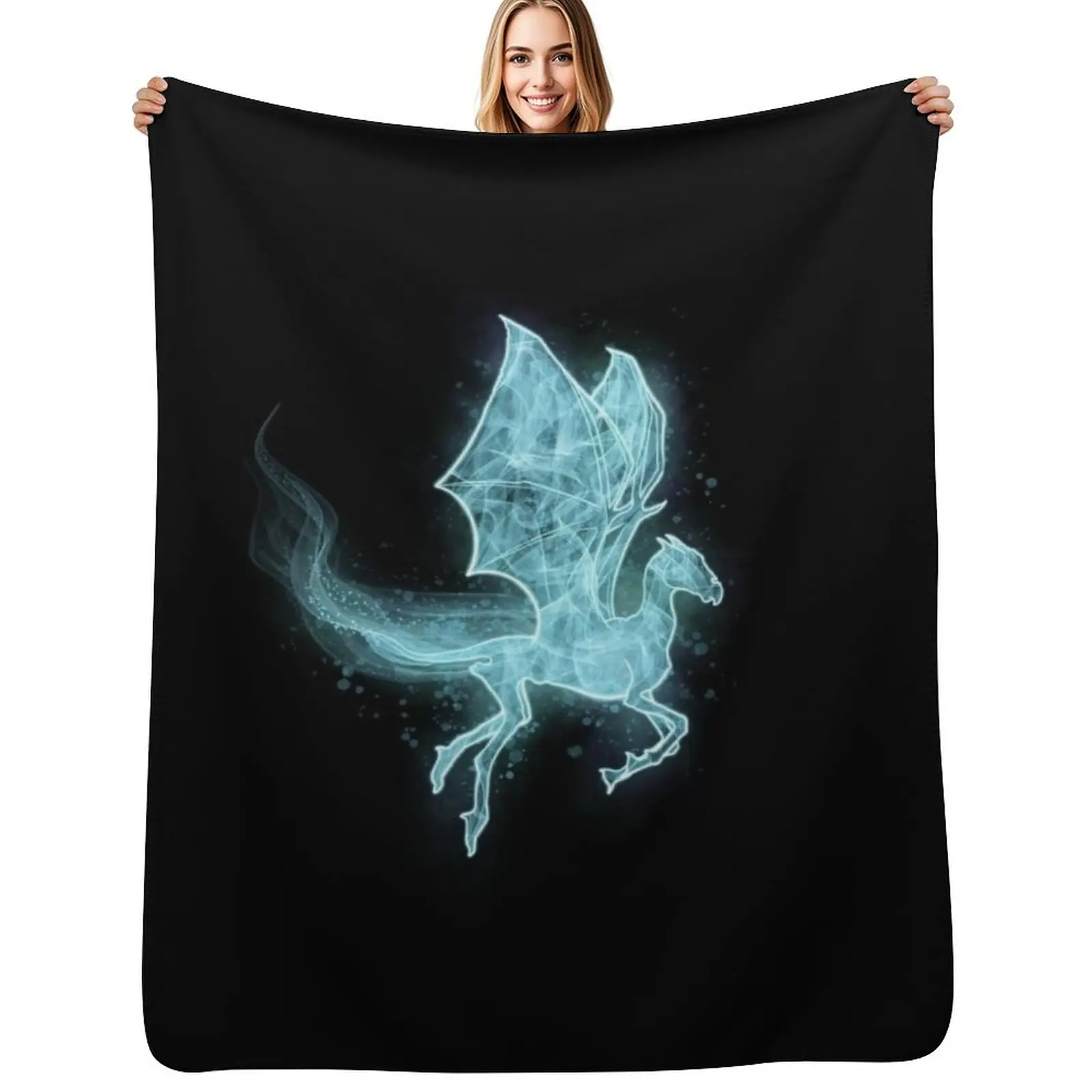 

Thestral Throw Blanket Cozy Sofa Blanket for TV Watching Napping