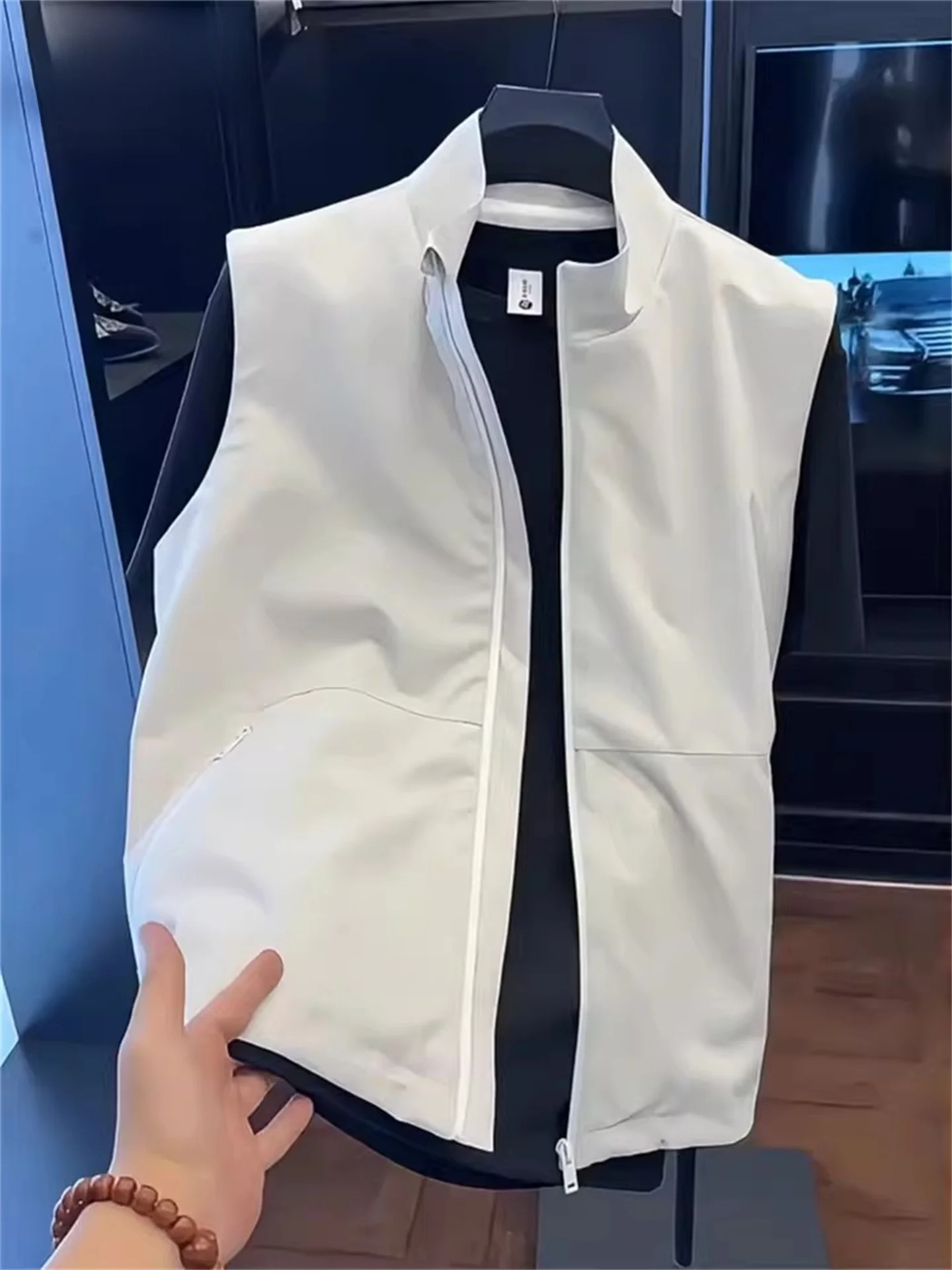 

Мужской жилет с воротником-стойкой Pure Color Softshell, новинка 2026 года, весна-лето, повседневный, с подплечниками, без рукавов