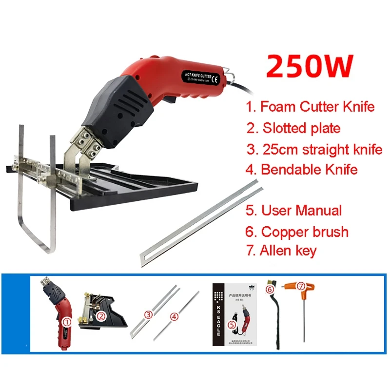 

220V Electric Foam Cutter Knife Cutting Knife Handheld Electric Foam Thermal Cutting Machine Foam Polystyrene Slotting Tool