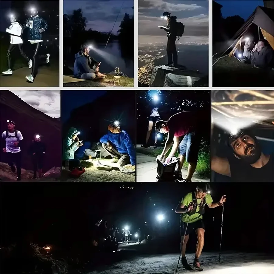 Rechargeable COB LED USB Headlamp Strong Magnetic Powerful Headlight Super Bright Waterproof Head Torch For Outdoor Fishing