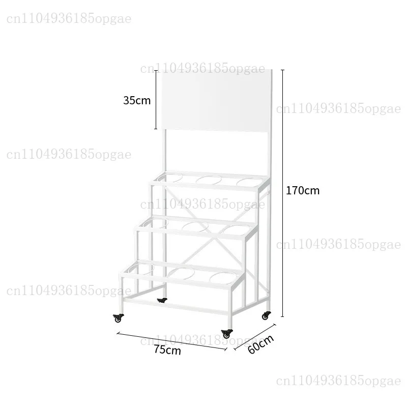 Florist Flower Stand Flower Bucket Rack Removable Ladder Shelf Multi-Layer Living Room Display Rack Plastic Bucket Flower Stand