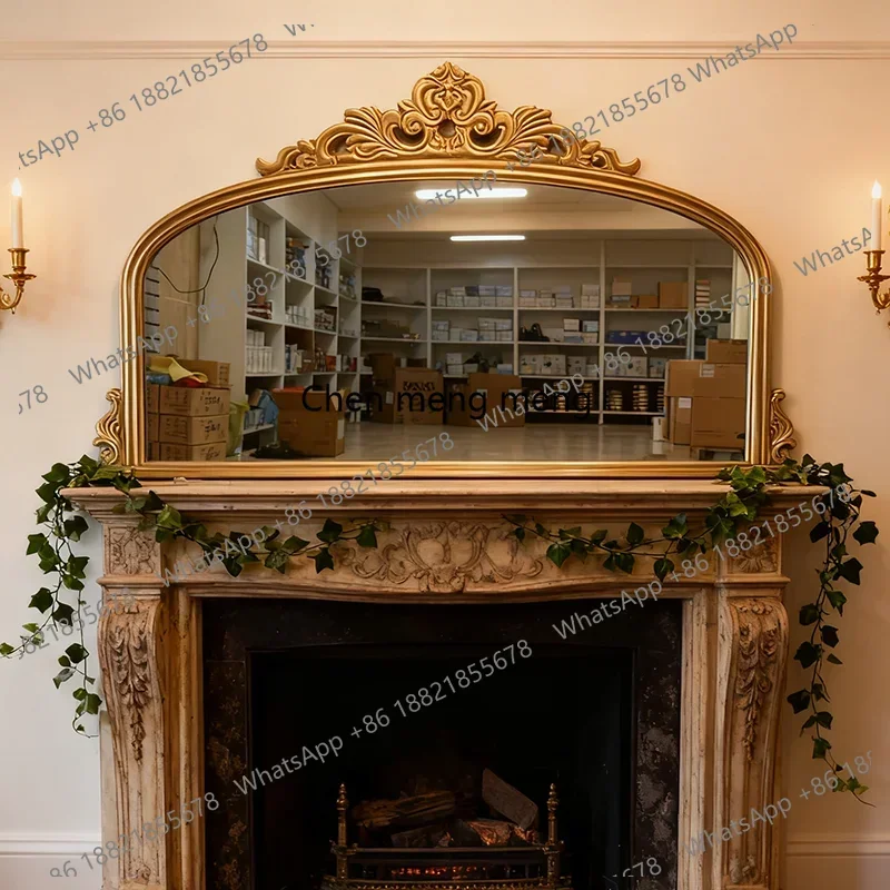 

Z136 French vintage bathroom mirror wall mounted vanity mirror fireplace decorative mirror