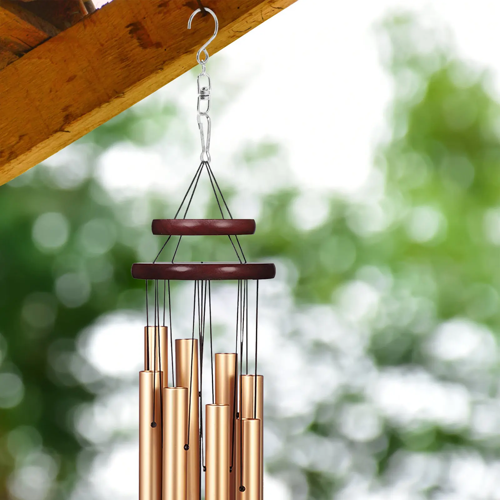 10Pcs Wind Chime Hooks Outdoor Heavy Duty Rotating Swivel Hanging Hooks for Wind Spinner Ornaments Dream Catchers