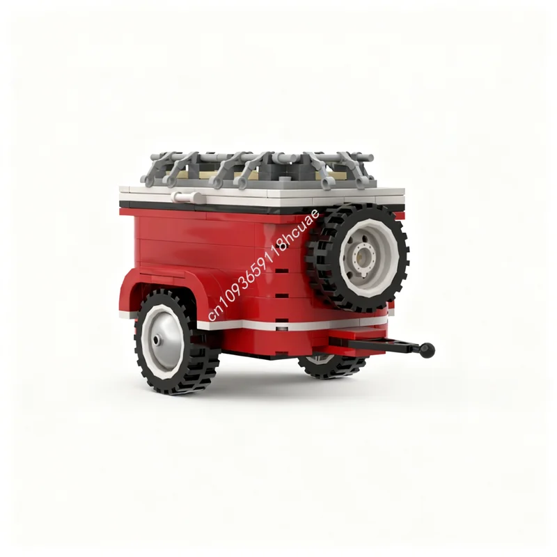 

222 шт. MOC Remorque Pour Combi Set Trailer Creator Expert Модель Строительные игрушки Блоки Архитектура Рождественские подарки Кирпич