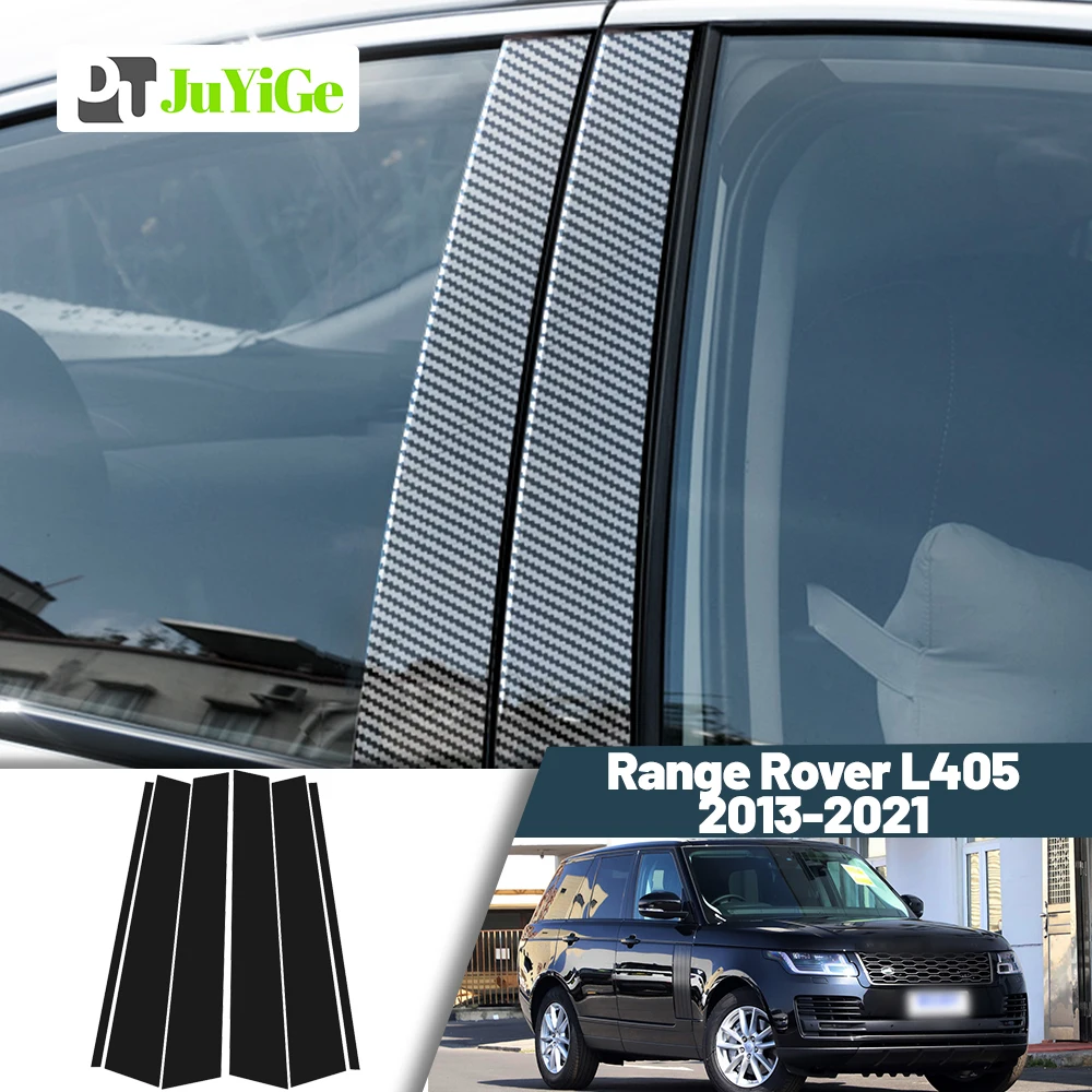 

Glossy Black Carbon Fiber Window Door Deal B C Pillar Post Cover Sticker For Land Rover Range Rover L405 2013-2021 2014 2015