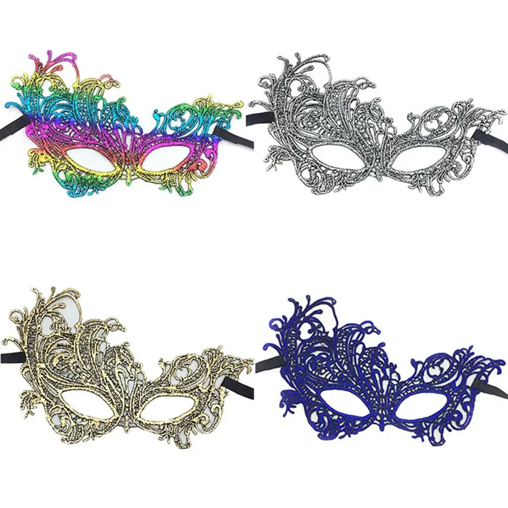 

Show For Women Cosplay Prom Props Eye Mask Costume Masquerade Bronzing Party Supplies Dance Masks Lace Masquerade Venice Mask